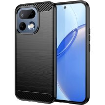 Силиконовый (TPU) чехол UniCase Carbon для Realme 16 Pro - Black: фото 1 из 8