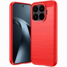Силиконовый (TPU) чехол UniCase Carbon для Xiaomi 17T - Red: фото 1 из 9