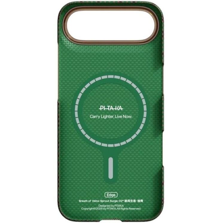 Ультратонкий чехол Pitaka Edge Case Breath of Veins для iPhone Air (BV1702A) - Sprout Surge: фото 3 из 9