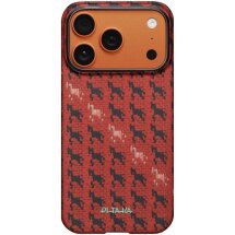 Ультратонкий чехол Pitaka Edge Ultra-Slim Happiness Rides для iPhone 17 Pro (HR1708P) - Maroon: фото 1 из 14