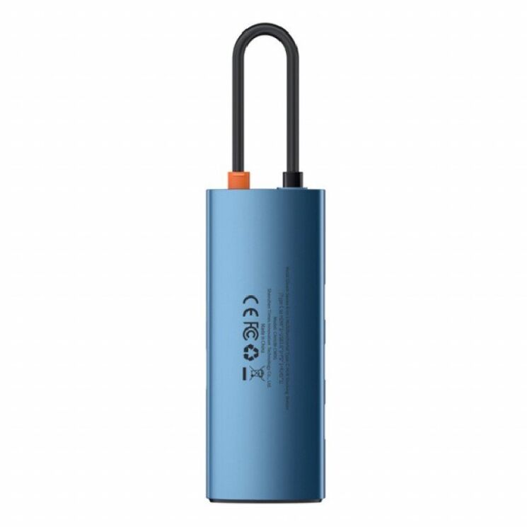 USB HUB BASEUS Metal Gleam Series 6 in 1 Multifunctional Type-C Docking Station (WKWG000003) - Blue: фото 3 з 27