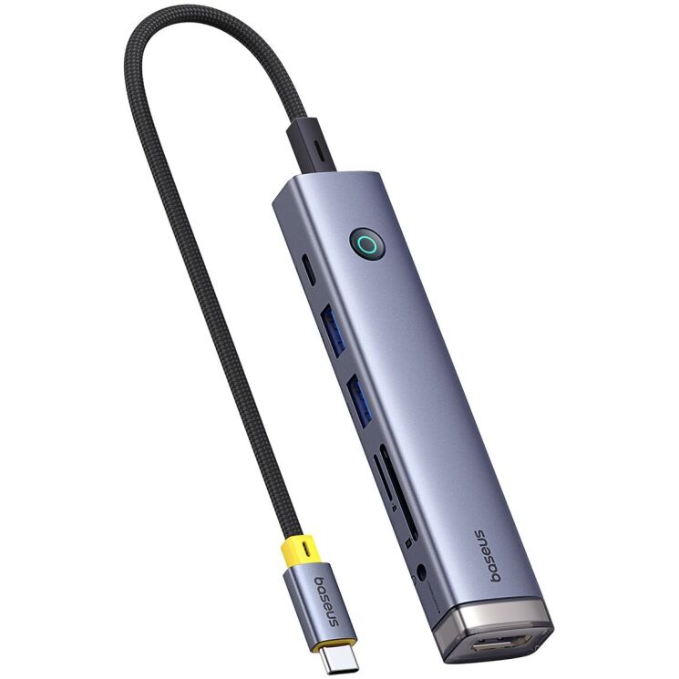 USB HUB Baseus UltraJoy Series 7 in 1 (B00052803811-02) - Metal Gray: фото 1 из 29