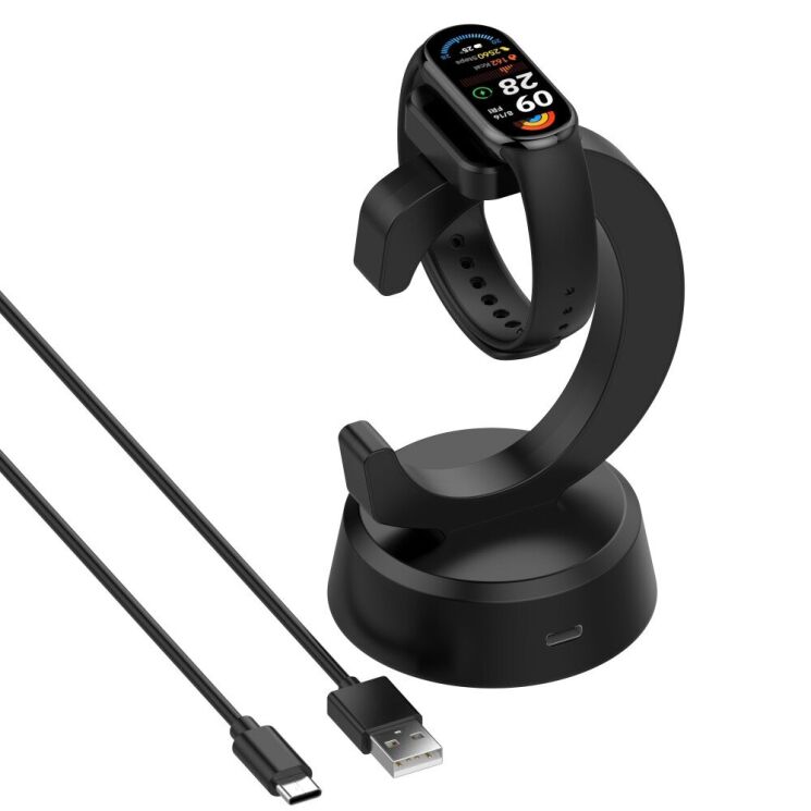 Зарядное устройство Deexe Dock Charger для Xiaomi Mi Smart Band 9 / 9 Pro / 9 Active / 8 / 8 Pro / 8 Active / Redmi Band 2 / Redmi Watch 5 / 5 Lite / 5 Active / 4 / 3 Lite / 3 Active - Black: фото 2 из 12