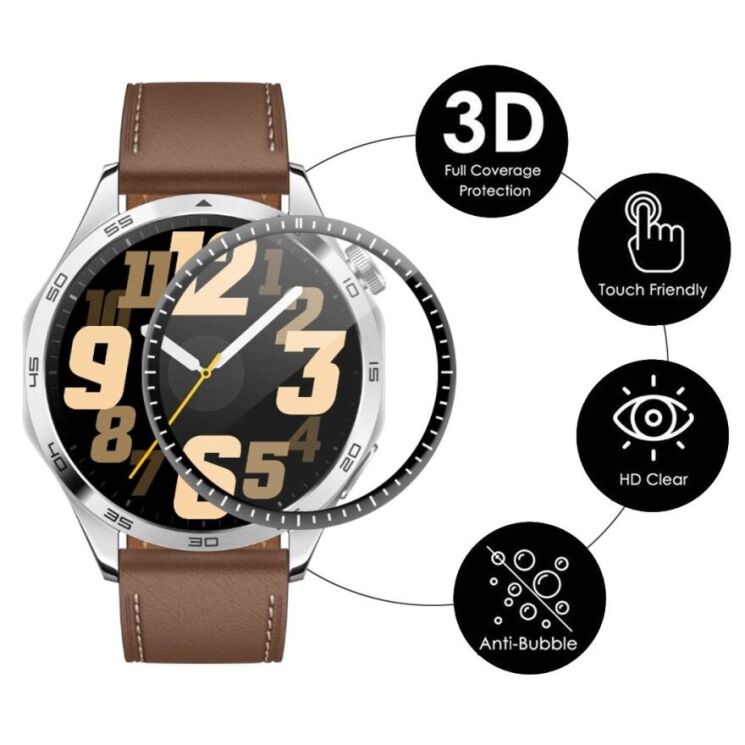 Захисна плівка ENKAY 3D Curved Film для Huawei Watch GT 4 (46mm) - Black: фото 2 з 8