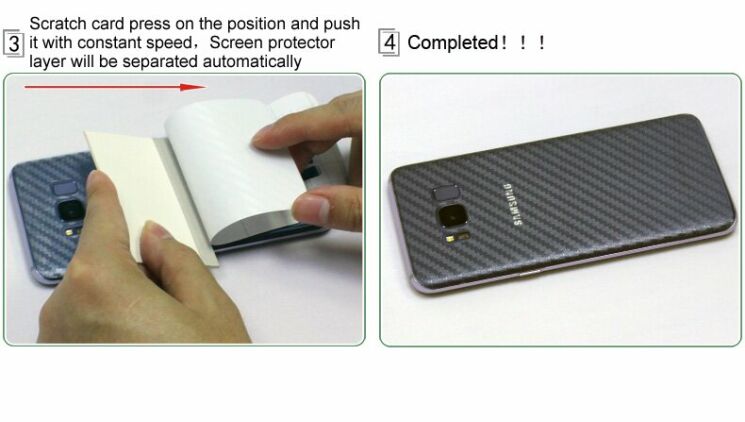 Защитная пленка на заднюю панель IMAK Back Film для OnePlus 8 Pro - Carbon Fiber: фото 14 из 17