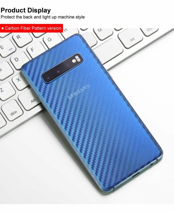 Защитная пленка на заднюю панель IMAK Back Film для OnePlus 8 Pro - Carbon Fiber: фото 8 из 17