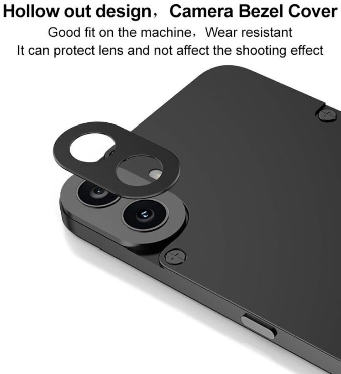 Защитная рамка IMAK Camera Styling для CMF by Nothing Phone 1 - Black: фото 8 из 11
