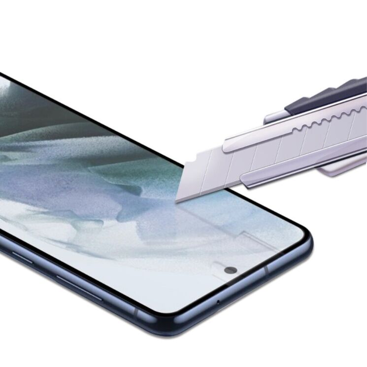Захисне скло AMORUS Full Glue Tempered Glass для Samsung Galaxy S21 FE (G990) - Black: фото 6 з 10