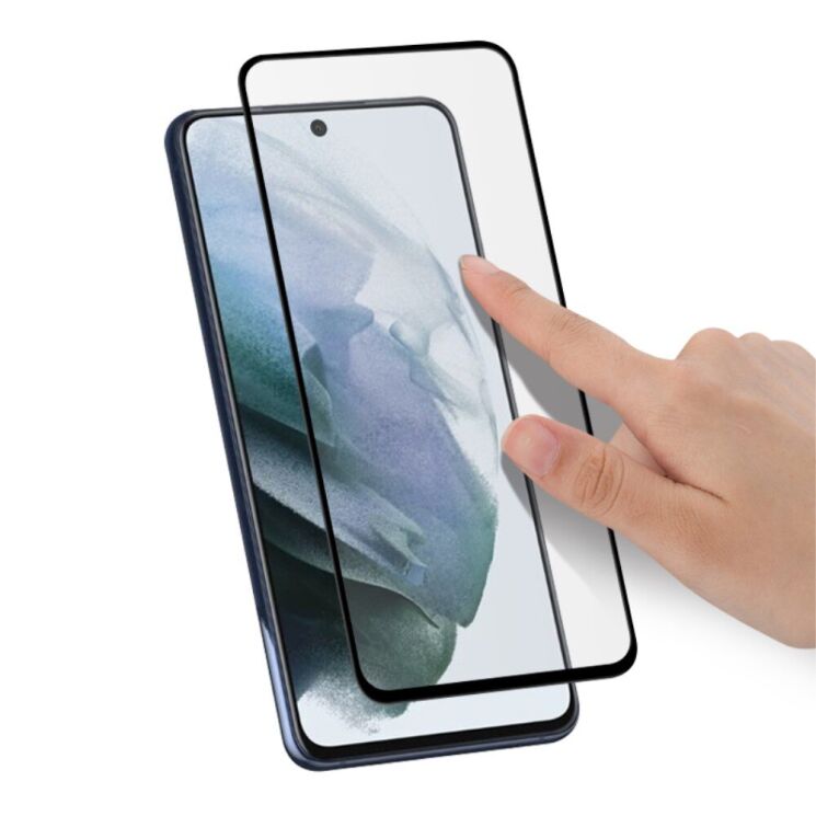 Захисне скло AMORUS Full Glue Tempered Glass для Samsung Galaxy S21 FE (G990) - Black: фото 7 з 10