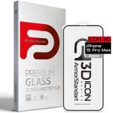 Захисне скло ArmorStandart Icon 5D для Apple iPhone 15 Pro Max - Black (329227B)