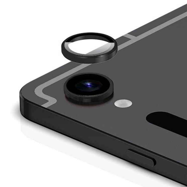 Захисне скло Deexe Camera Lens Frame Glass для Samsung Galaxy Tab S9 (X710/716) - Black: фото 1 з 4