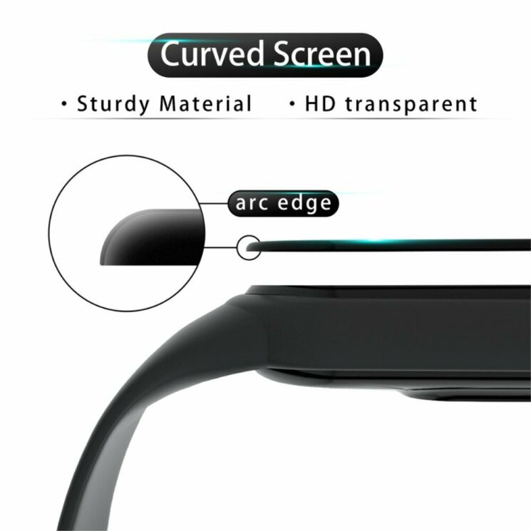 Защитное стекло Deexe Soft Screen для Xiaomi Mi Band 5 - Black: фото 4 из 7
