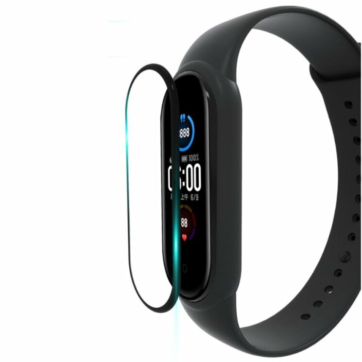 Защитное стекло Deexe Soft Screen для Xiaomi Mi Band 5 - Black: фото 1 из 7