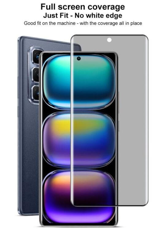 Защитное стекло IMAK 3D Curved Privacy для Infinix Hot 50 Pro Plus - Black: фото 11 из 12