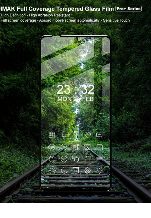 Защитное стекло IMAK 5D Pro+ Full Glue для Motorola Edge 20 / Edge 20 Pro - Black: фото 3 из 10