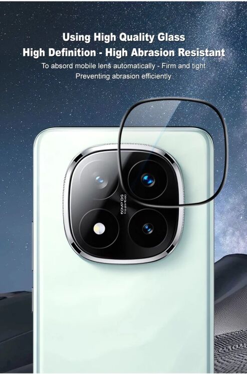 Защитное стекло IMAK Install Glass Lens для Xiaomi Redmi Note 14 Pro Plus - Black: фото 5 из 9