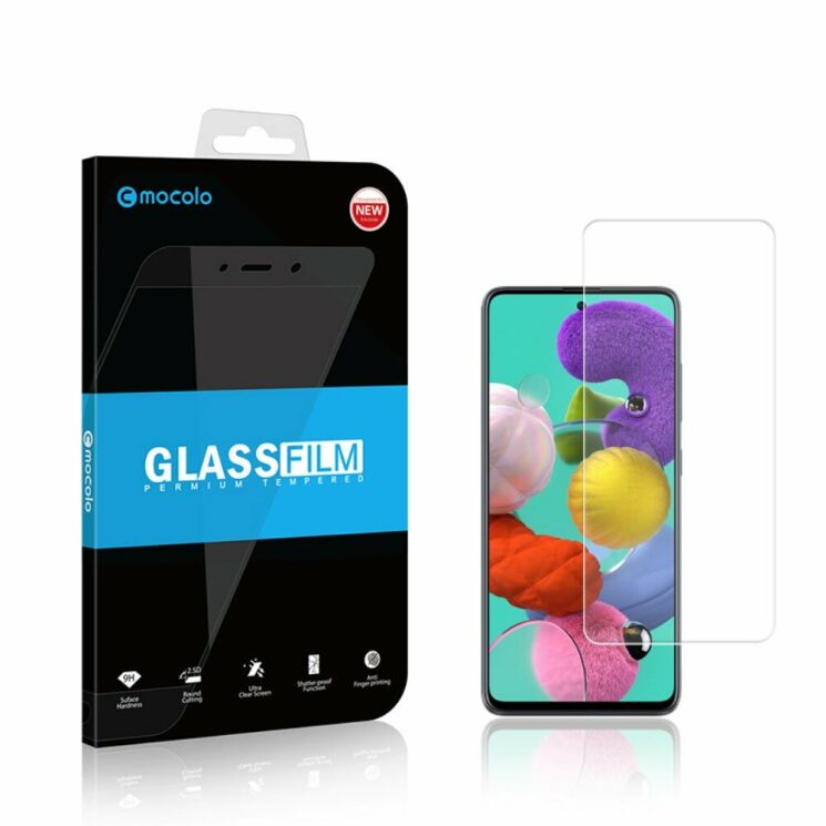 Захисне скло MOCOLO 2.5D Arc Edge для Samsung Galaxy A51 (А515) - Transparent: фото 11 з 11