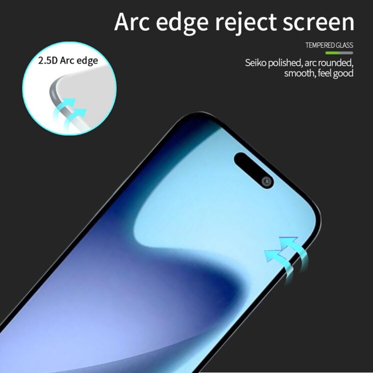 Защитное стекло MOFI Full Glue Protect для Apple iPhone 17 Air - Black: фото 3 из 9
