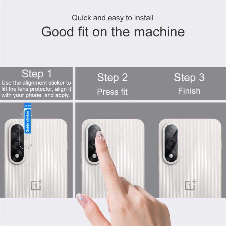Защитное стекло на камеру IMAK Integrated Lens Protector для OnePlus Nord 5 / Ace 5 Ultra: фото 4 из 7
