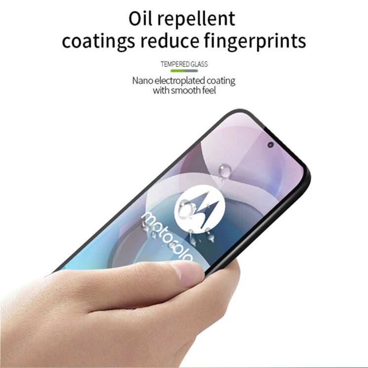 Захисне скло PINWUYO Full Glue Cover для Motorola Moto G22 - Black: фото 6 з 10