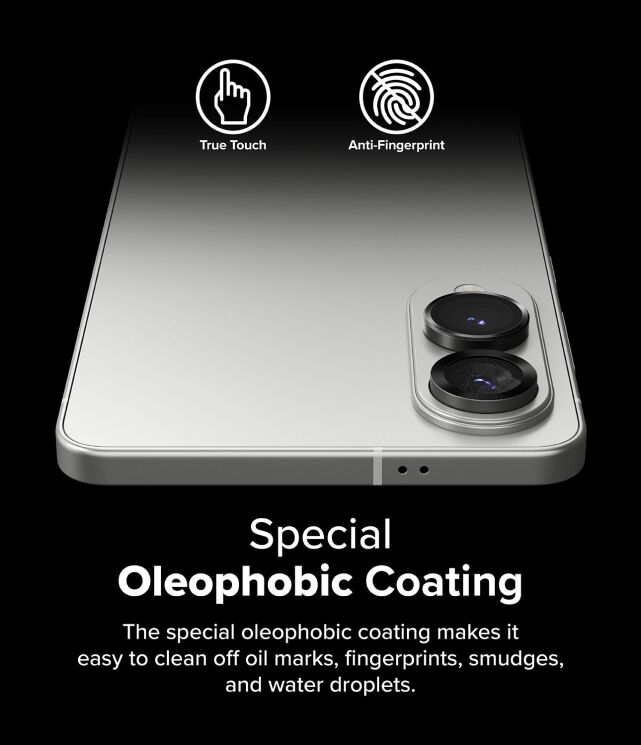 Захисне скло Ringke Camera Lens Frame Glass для Samsung Galaxy S25 Edge (S937) 8800293854517 - Black: фото 12 з 17