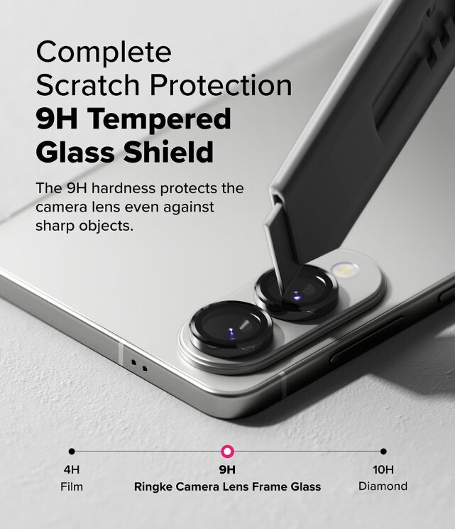 Захисне скло Ringke Camera Lens Frame Glass для Samsung Galaxy S25 Edge (S937) 8800293854517 - Black: фото 9 з 17