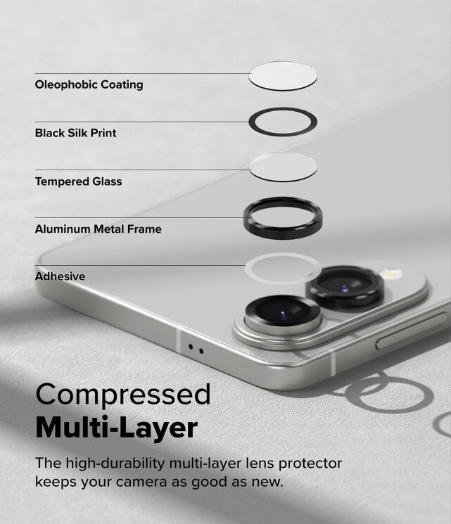 Захисне скло Ringke Camera Lens Frame Glass для Samsung Galaxy S25 Edge (S937) 8800293854517 - Black: фото 10 з 17