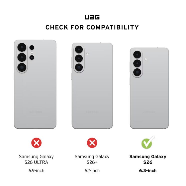 Захисне скло URBAN ARMOR GEAR Glass Screen HD Protector Shield для Samsung Galaxy S26 (S942): фото 7 з 7