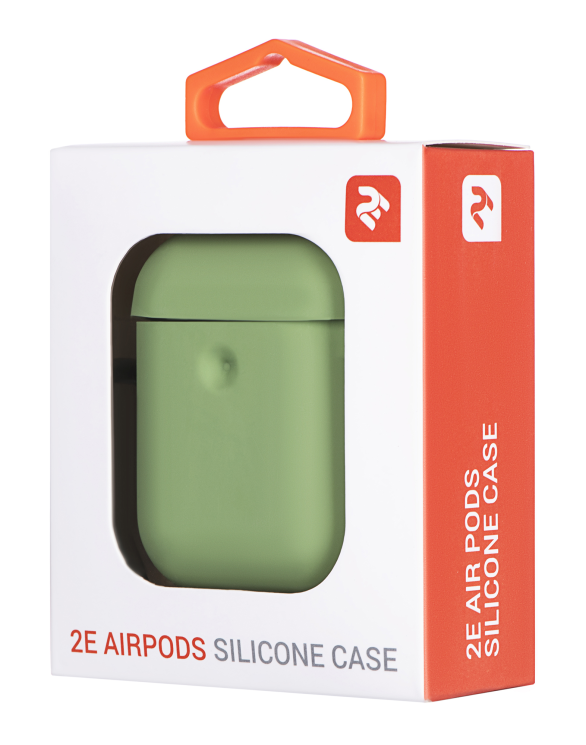 Защитный чехол 2E Pure Color Silicone (3mm) для Apple AirPods 1 / 2 - Light green: фото 3 из 3
