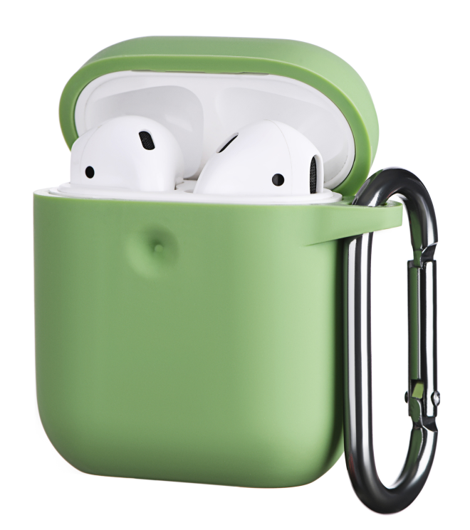 Защитный чехол 2E Pure Color Silicone (3mm) для Apple AirPods 1 / 2 - Light green: фото 1 из 3