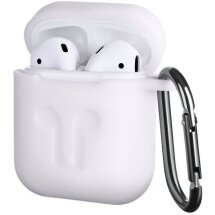 Защитный чехол 2E Pure Color Silicone Imprint (3.0mm) для AirPods 1 / 2 - White: фото 1 из 3