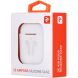 Защитный чехол 2E Pure Color Silicone Imprint (3.0mm) для AirPods 1 / 2 - White (204533W). Фото 3 из 3