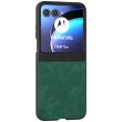 Защитный чехол ABEEL Leather Case для Motorola Razr 50 - Green (358702G)