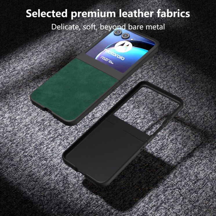 Защитный чехол ABEEL Leather Case для Motorola Razr 50 - Green: фото 4 из 6