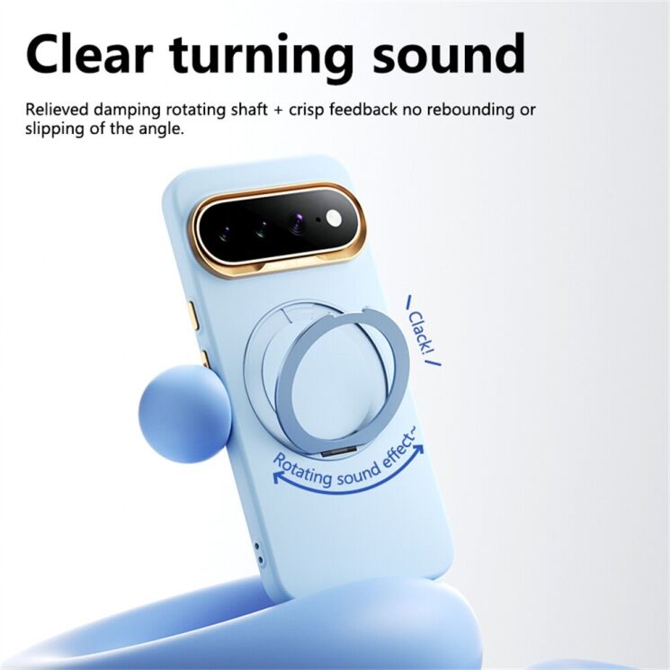 Защитный чехол ABEEL Silk Ring Magnetic для Google Pixel 11 / 11 Pro - Yellow: фото 3 из 7