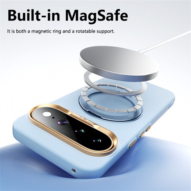 Защитный чехол ABEEL Silk Ring Magnetic для Google Pixel 11 / 11 Pro - Yellow: фото 6 из 7