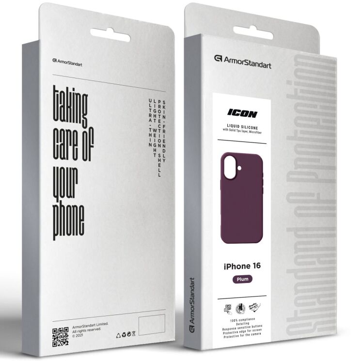 Защитный чехол ArmorStandart ICON2 Case для Apple iPhone 16 - Plum: фото 3 из 9