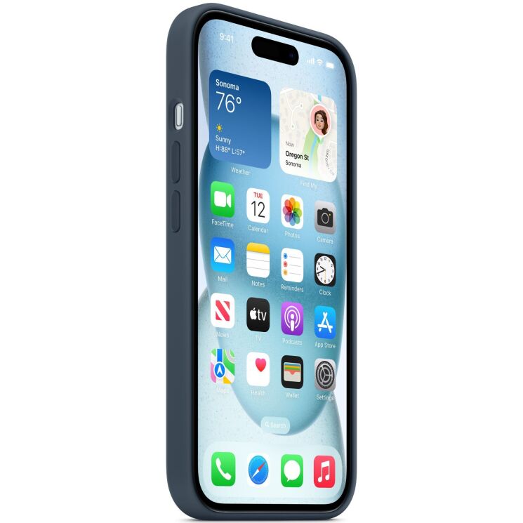 Захисний чохол Copiex Silicone Case with MagSafe для Apple iPhone 15 - Storm Blue: фото 5 з 5