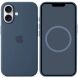 Защитный чехол Copiex Silicone Case with MagSafe для Apple iPhone 16 - Denim (366420D). Фото 1 из 4