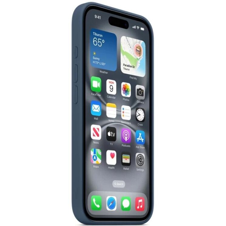Защитный чехол Copiex Silicone Case with MagSafe для Apple iPhone 16 - Denim: фото 4 из 4