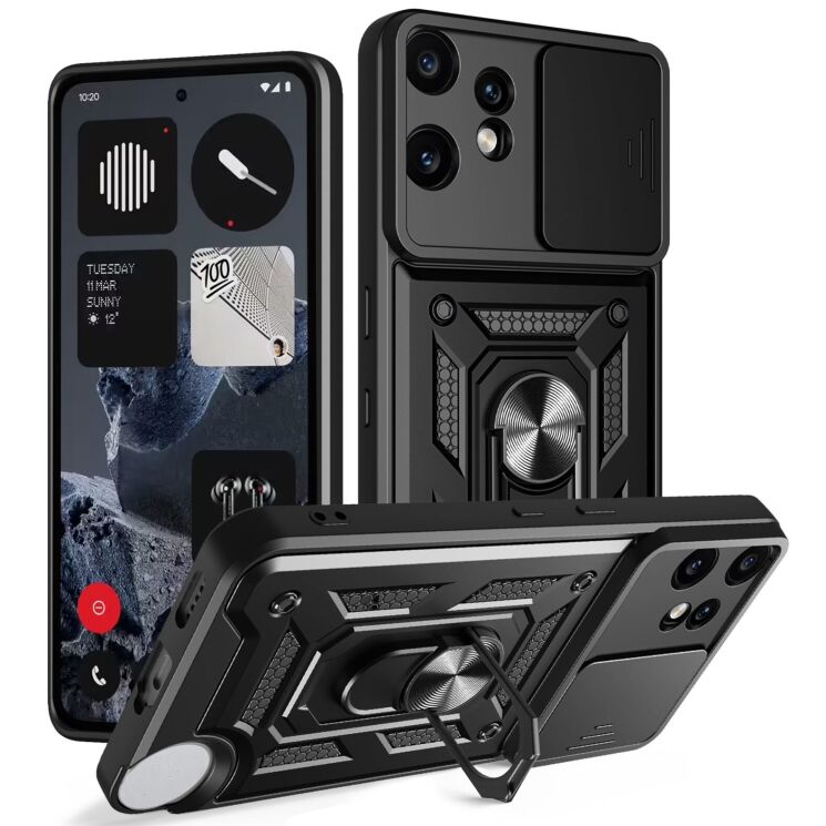 Захисний чохол Deexe Armor Shield для Nothing CMF Phone 2 Pro - Black: фото 1 з 10