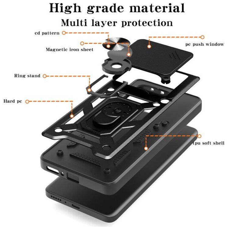 Защитный чехол Deexe Armor Shield для OPPO A5 Pro (4G/5G) - Black: фото 7 из 8