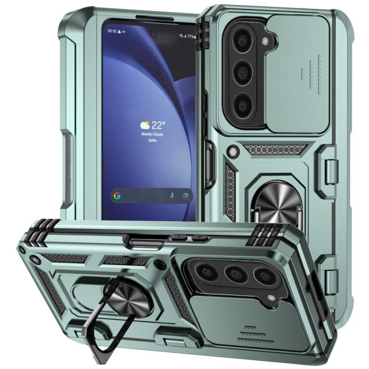 Защитный чехол Deexe Armor Slider (FF) для Samsung Galaxy Fold 6 - Blackish Green: фото 1 из 10