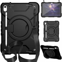 Защитный чехол Deexe Battle Case для Apple iPad 10.9 (2022) / iPad 11 (2025) - Black: фото 1 из 11