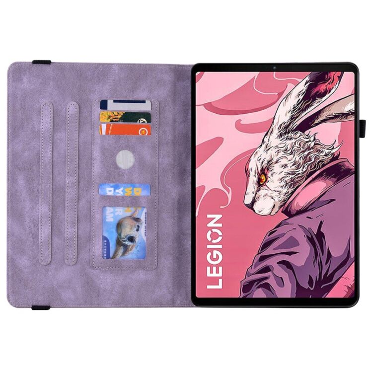 Защитный чехол Deexe Butterfly для Lenovo Legion Tab - Purple: фото 2 из 11