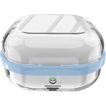 Защитный чехол Deexe Clear Guard для Samsung Galaxy Buds 4 / Buds 4 Pro - Transparent / Blue: фото 1 из 1