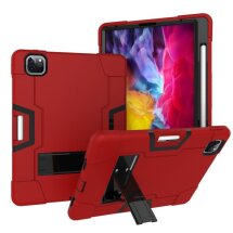 Защитный чехол Deexe Color Kickstand для Apple iPad Pro 12.9 (2020) / iPad Pro 12.9 (2021) - Red / Black: фото 1 из 7