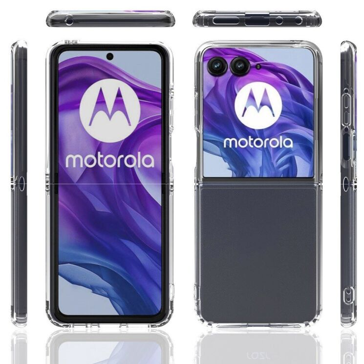Защитный чехол Deexe Crystal Hybrid (FF) для Motorola Razr 60 Ultra - Transparent: фото 7 из 7