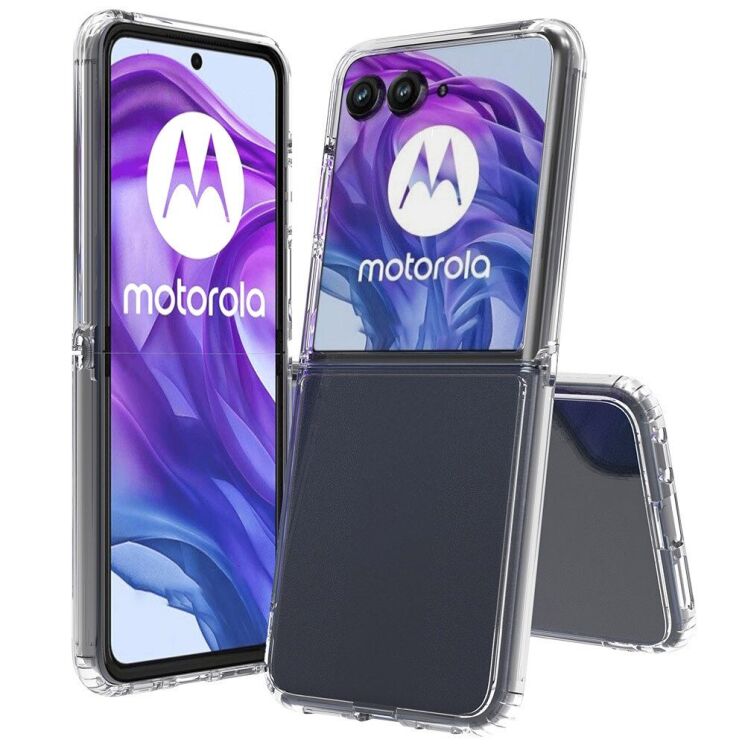 Защитный чехол Deexe Crystal Hybrid (FF) для Motorola Razr 60 Ultra - Transparent: фото 2 из 7