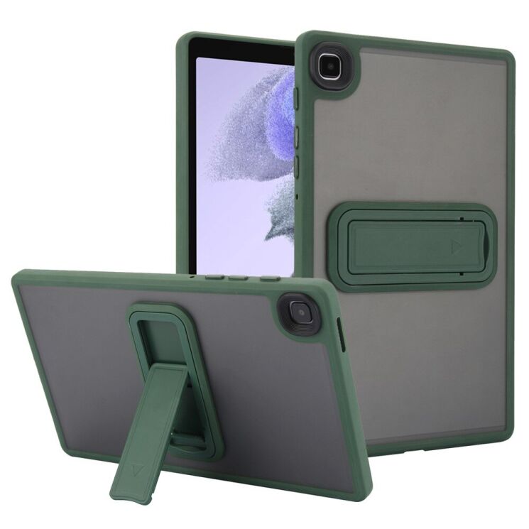 Захисний чохол Deexe Crystal Kickstand для Samsung Galaxy Tab A7 Lite (T220/T225) - Green: фото 1 з 12